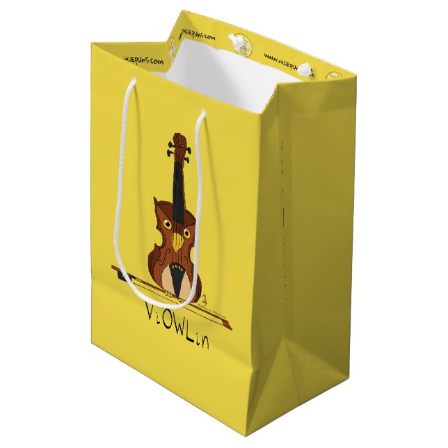 Funny Violin Cute Uggla Musician Kids Music (Framsidan Vinklad)