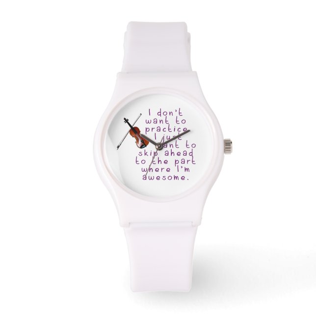 Funny Violin Fantastisk Music Practice Humor Armbandsur (Framsida)