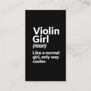 Funny Violin Girl Music Instrument Player Musiker Visitkort