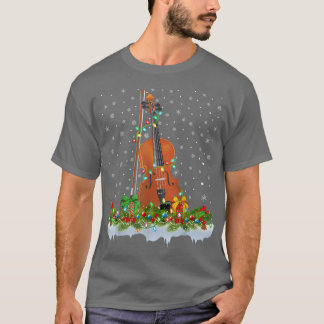 Funny Violin Music Älskare Matching Santa Violin C T Shirt
