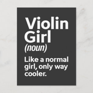 Funny Violin Music Instrument Player Musician Vykort