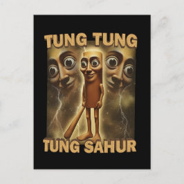 Funny Viral-Style Cartoon | Meme Aesthetic Art Vykort