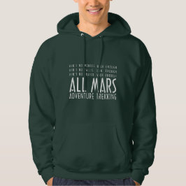 Funny vit alla märken som behandlar Äventyr Hoodie