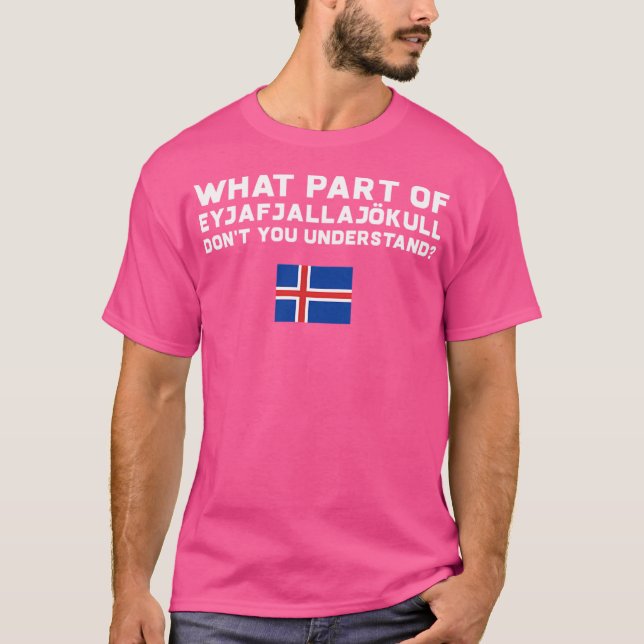 Funny Volcano Island T Shirt (Framsida)