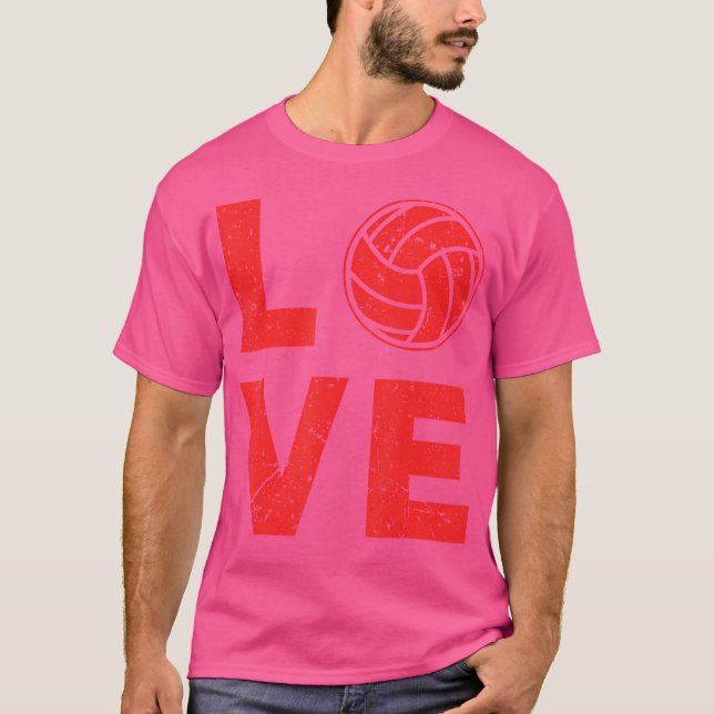 Funny Volleyball Boll Volleyball Player T Shirt (Framsida)
