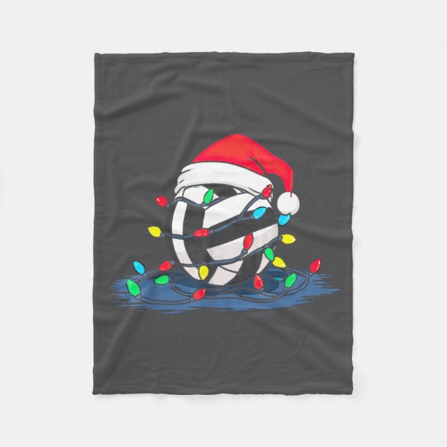 Funny Volleyball Christmas Graphics Lights Lover P Fleecefilt (Framsidan)