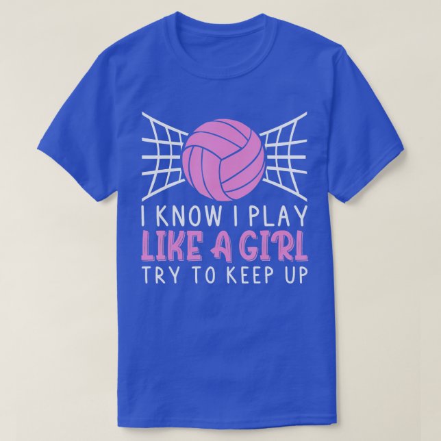 Funny Volleyball-design för kvinnliga flickor Voll T Shirt (Design framsida)