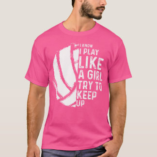 Funny Volleyball Girls Women Youth på Iports Älska T Shirt