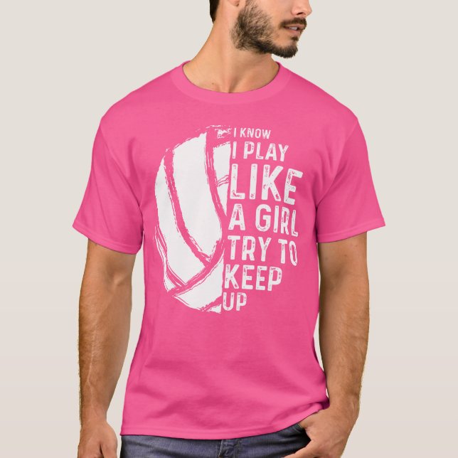 Funny Volleyball Girls Women Youth på Iports Älska T Shirt (Framsida)