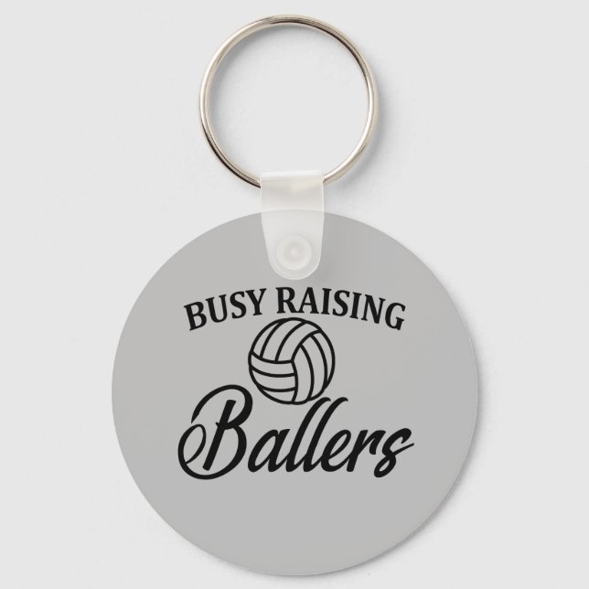 Funny Volleyball Mamma Pappa Nyckelring (Framsida)