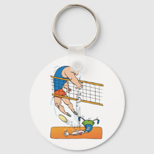 Funny Volleyball Nyckelring
