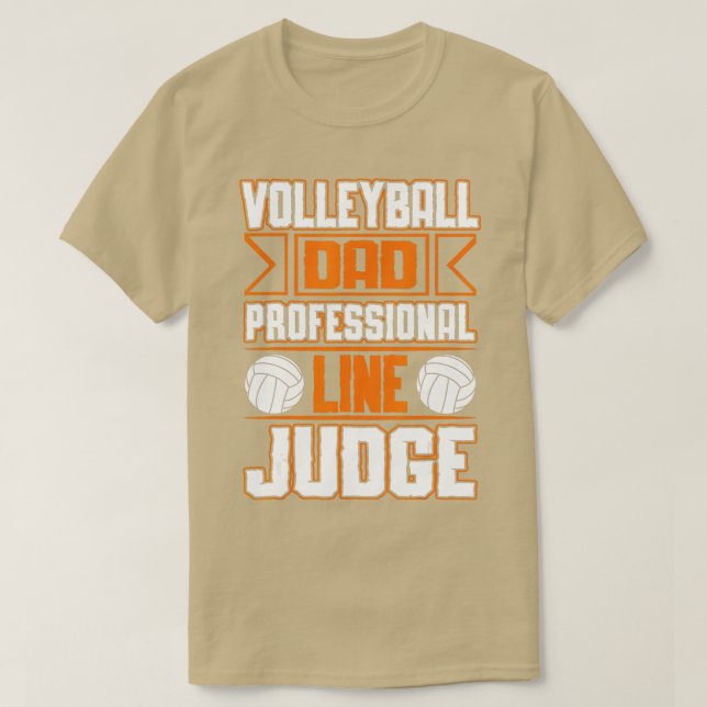 Funny Volleyball Pappa Professionell Line-domare 1 T Shirt (Design framsida)