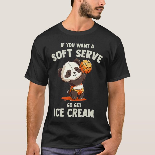 Funny Volleyball Soft Serve  Funny Baby Panda Voll T Shirt (Framsida)