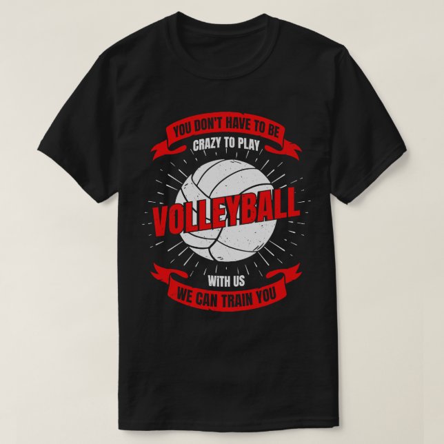 Funny Volleyball Team Gift T Shirt (Design framsida)