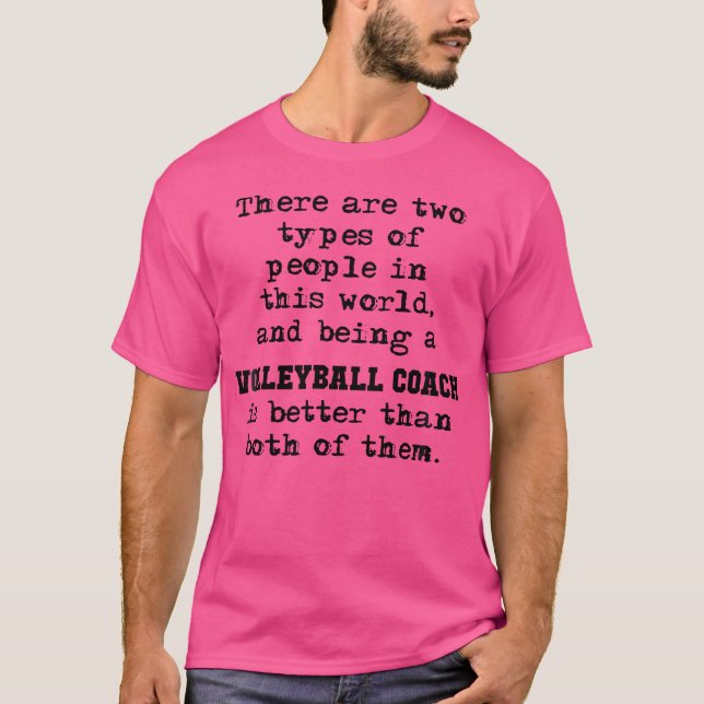 Funny Volleyball-tränare T Shirt (Framsida)