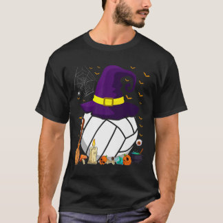 Funny Volleyball Witch Hat Halloween Volleyball Pl T Shirt