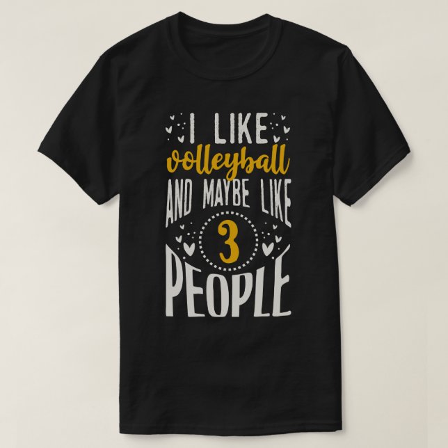 Funny Vollyball Gift T Shirt (Design framsida)