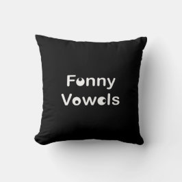 Funny Vowels Futuristiska White Classic Kudde