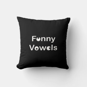 Funny Vowels Futuristiska White Classic Kudde