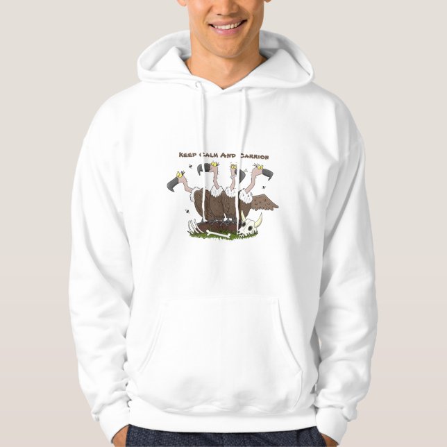 Funny vultures humor tecknad hoodie (Framsida)