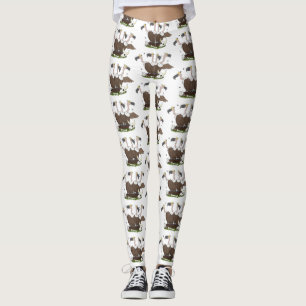 Funny vultures humor tecknad leggings