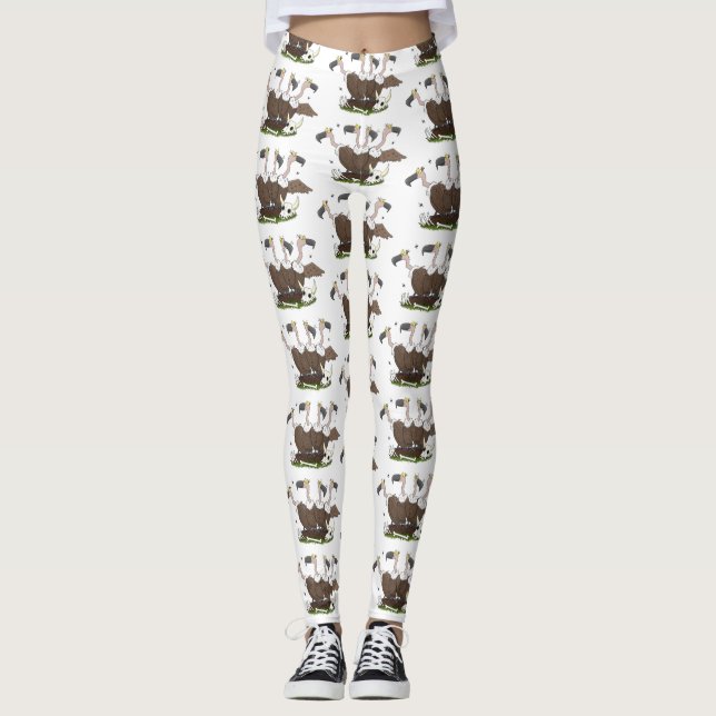 Funny vultures humor tecknad leggings (Framsida)