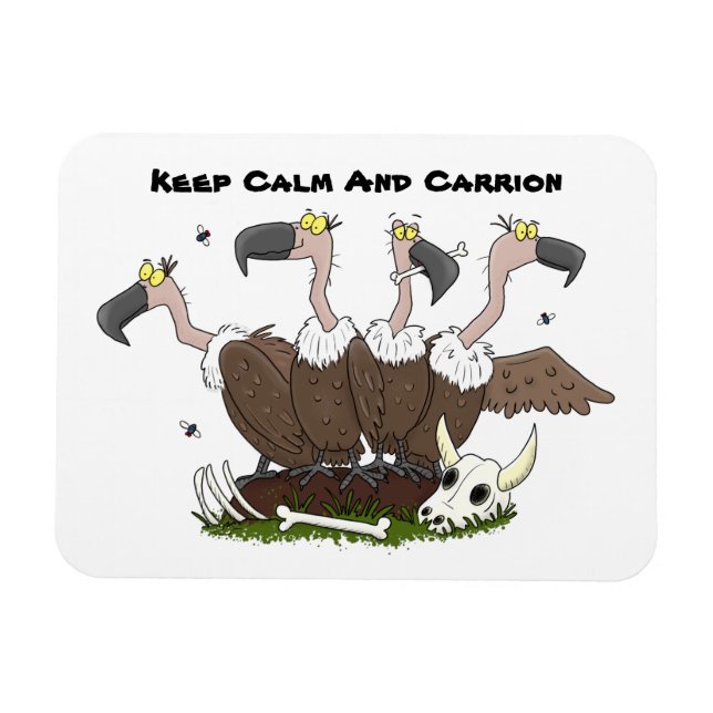 Funny vultures humor tecknad magnet (Horisontell)