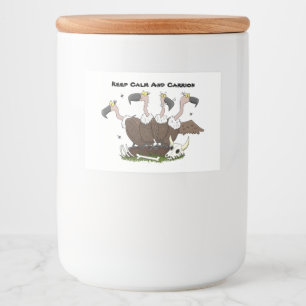 Funny vultures humor tecknad mat etiketter