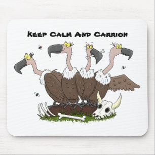 Funny vultures humor tecknad musmatta