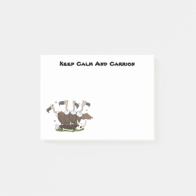 Funny vultures humor tecknad post-it block (Framsida)