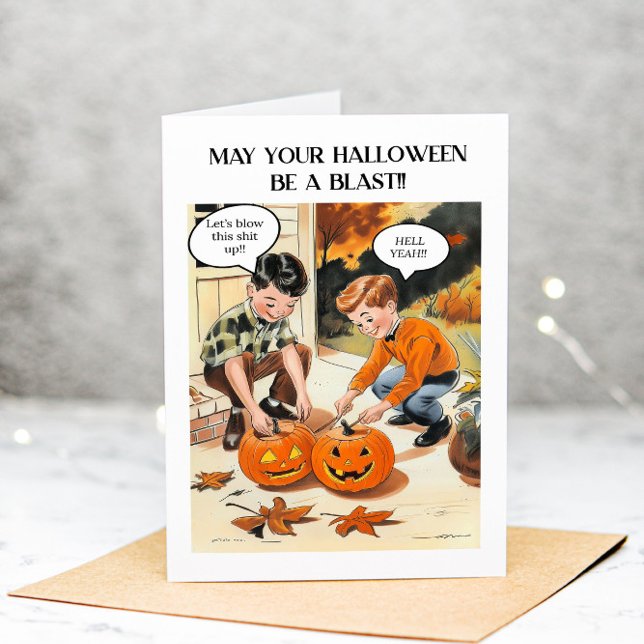 Funny Vuxen Halloween Sarkastic Greeting Card Tack Kort (Skapare uppladdad)