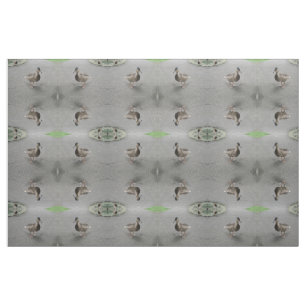 Funny Waddling Anka Patterned Animal Fabric Tyg
