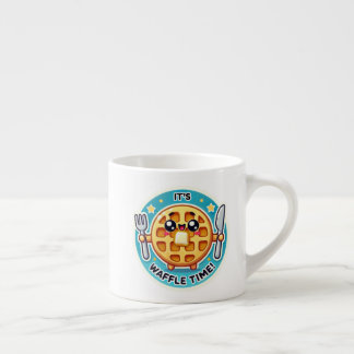 Funny Waffle Mugg med bakgrundsdesign Espressomugg