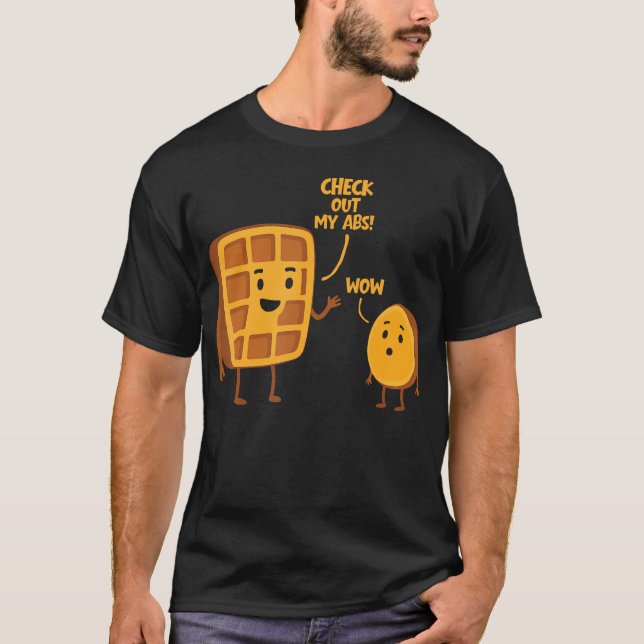 Funny Waffle Themed For Waffle Lover Waffle Wednes T Shirt (Framsida)