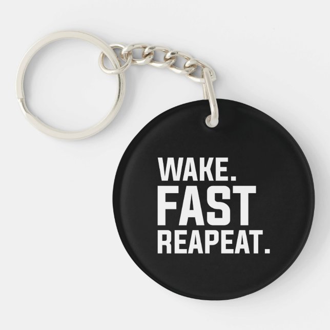 Funny Wake Fast Repeat Graphic Sarkastic (Framsidan)