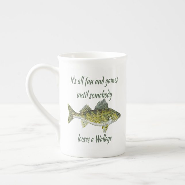 Funny Walleye-fiskeoffert Benporslin Mugg (Vänster)