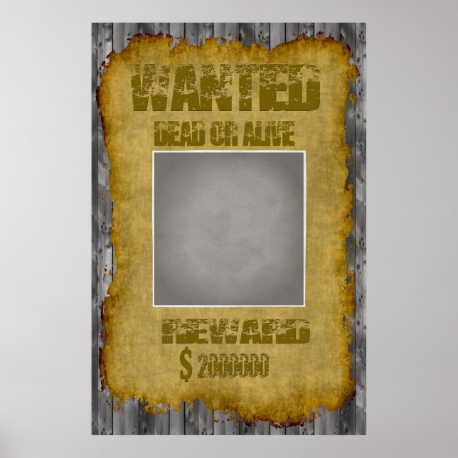 Funny Wanted Dead eller Alive Poster (Framsidan)