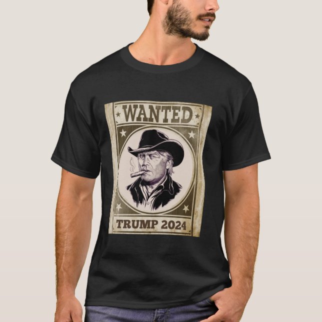 Funny Wanted Donald Trump Poster Trump 2024 Suppor T Shirt (Framsida)