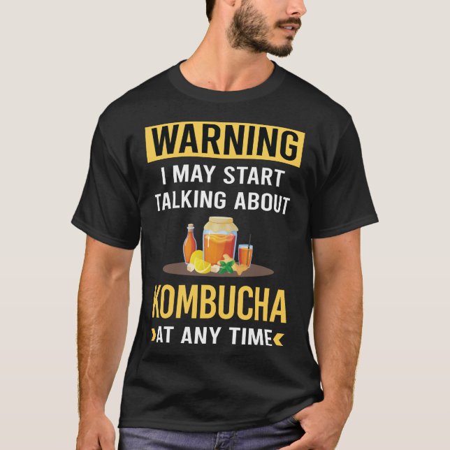 Funny Warning Kombucha Booch T Shirt (Framsida)