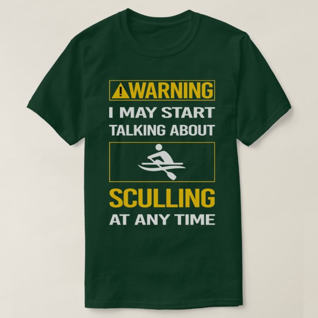 Funny Warning Sculling T Shirt (Design framsida)