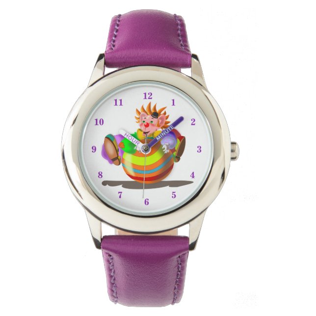 Funny Watch med Lycklig Clown Armbandsur (Framsida)