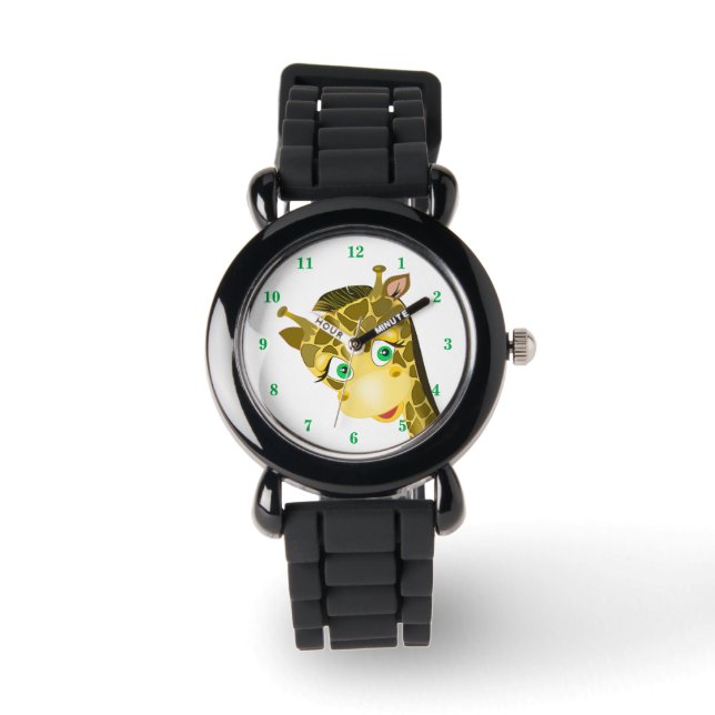 Funny Watch med Lycklig Giraffe - Smile Armbandsur (Framsida)