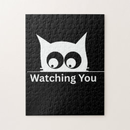 Funny Watching You Cat Cute Minimal Pussel