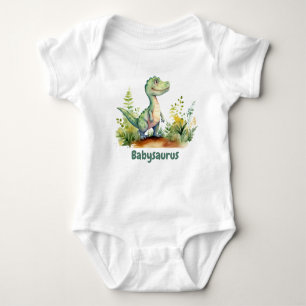 Funny Watercolor Baby Dinosaurs Personlig T Shirt