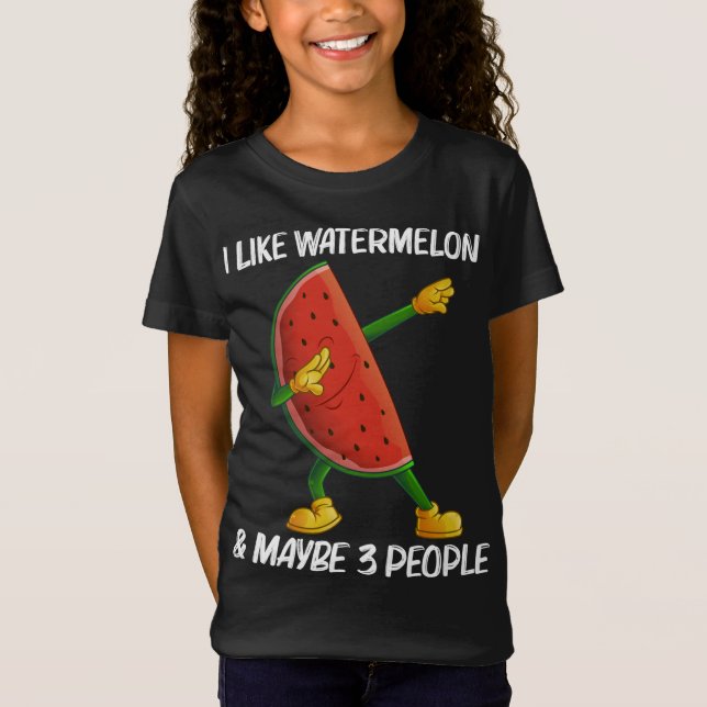 Funny Watermelon Art För manar kvinnor Melon Fruit T Shirt (Framsida)