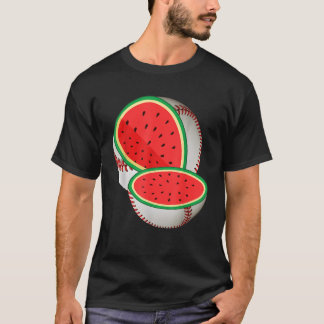Funny Watermelon Baseball Boll Tropical Melon Summ T Shirt