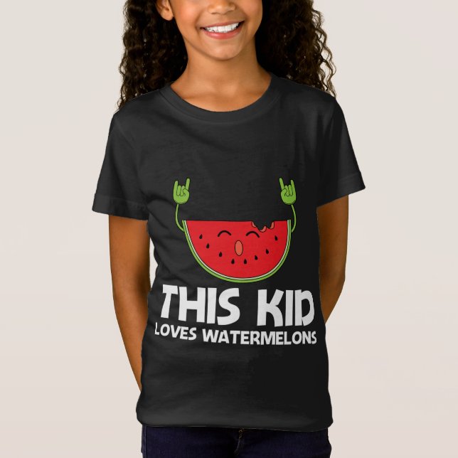 Funny Watermelon Designer Kids Småbarn Summer Frui T Shirt (Framsida)