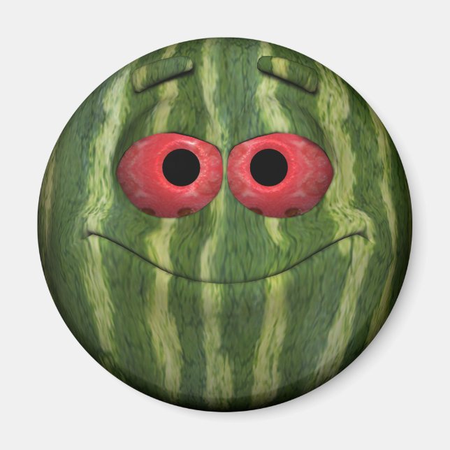 Funny Watermelon Emoticon Magnet (Framsidan)