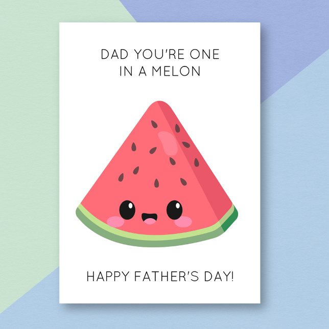 Funny Watermelon Fruit Pun Fars dag Card Kort (Skapare uppladdad)