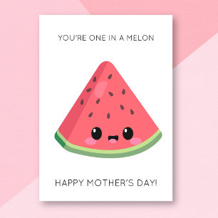 Funny Watermelon Mors dag-kort Kort